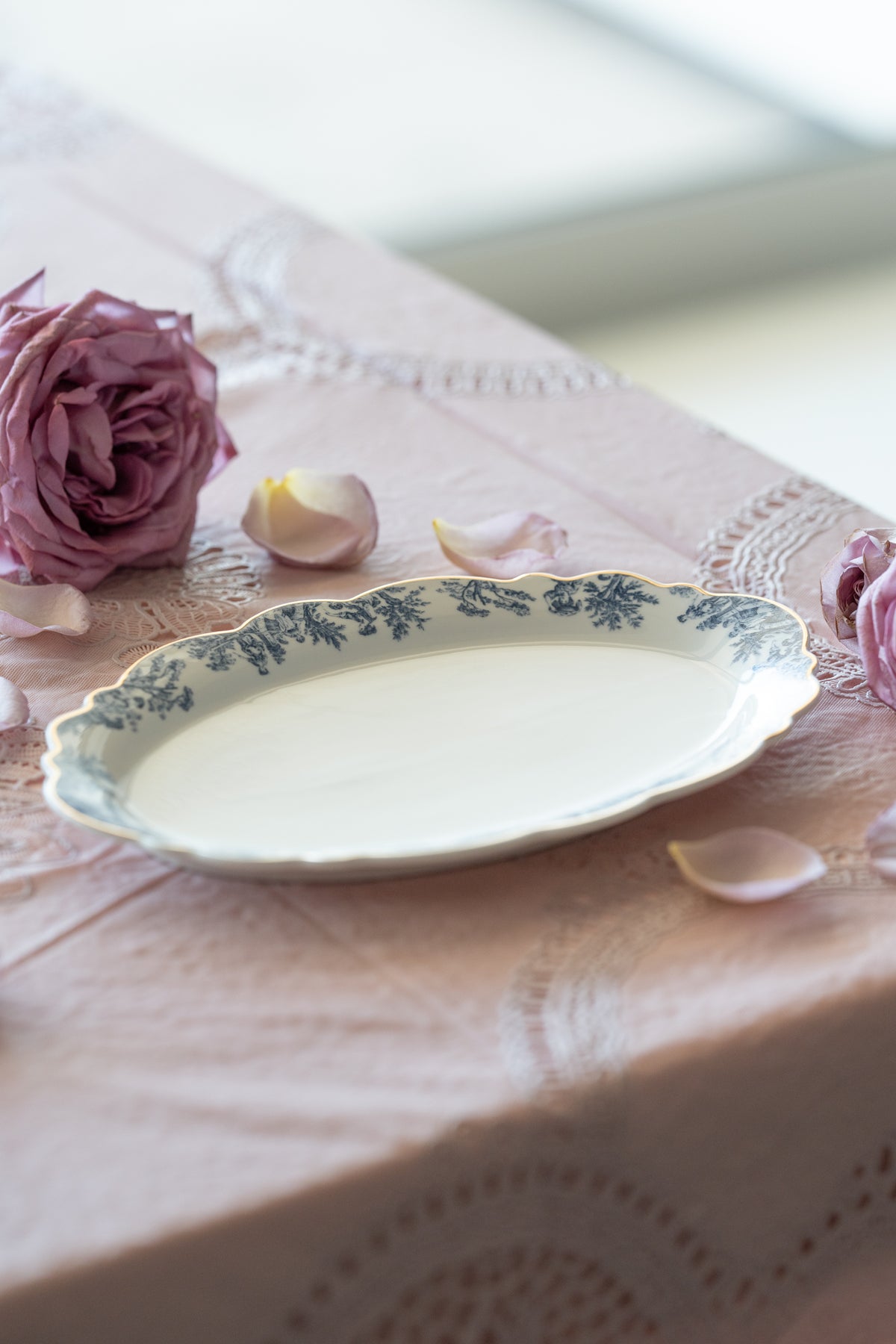 トワルドジュイブルーオーバルプレート – antoinette00