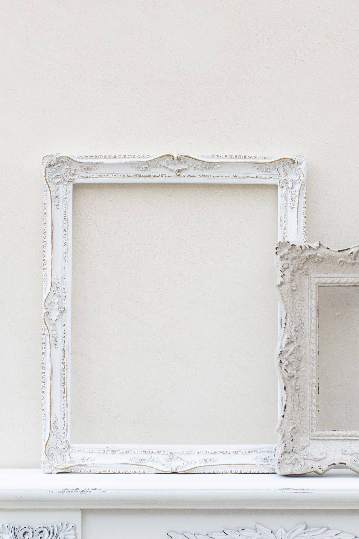 ダブルツインフレーム　フランスアンティーク　リボン　ローズ　ホワイトシャビー ダブルツインフレーム フランスアンティーク リボン ローズ ホワイト